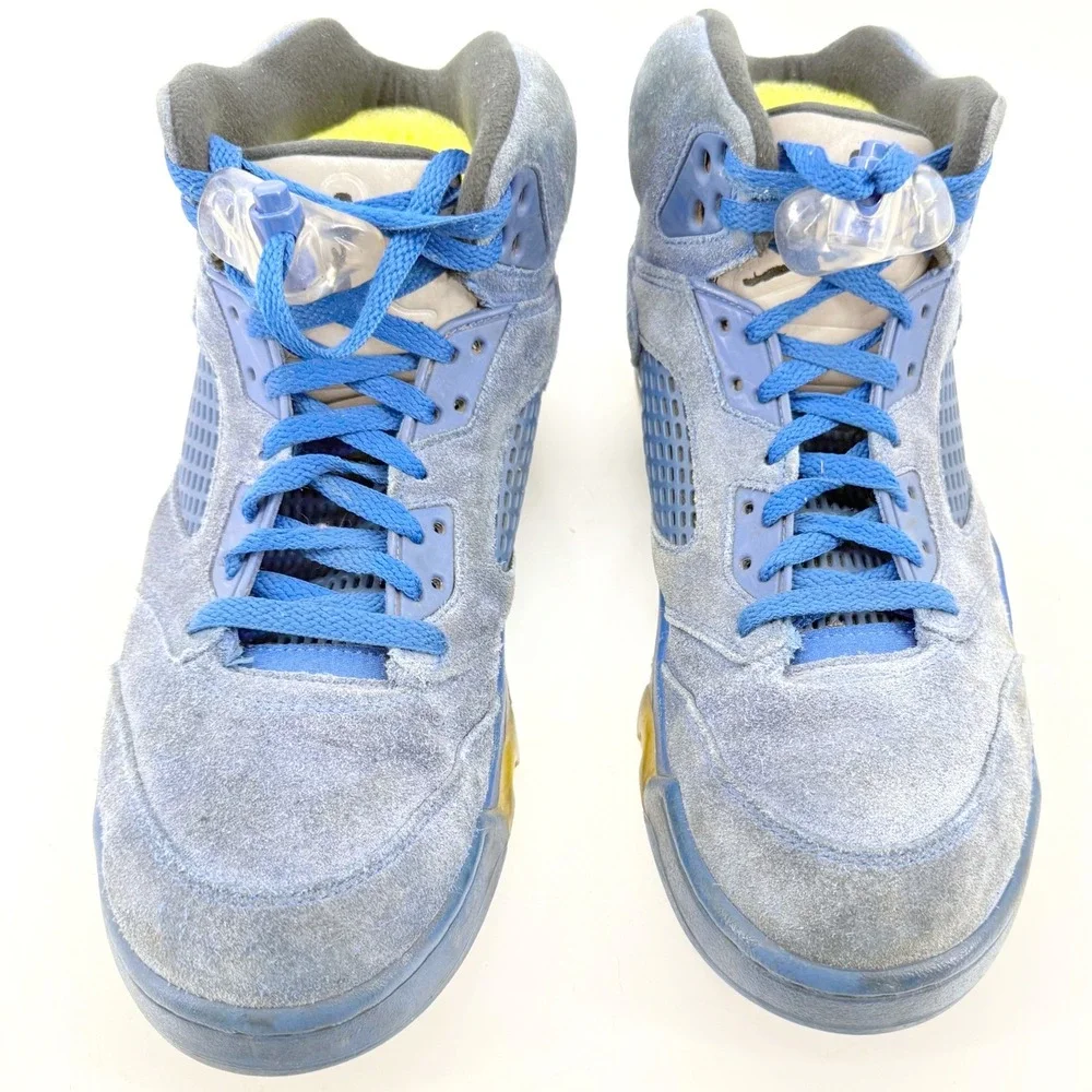 Jordan Air Jordan 5 Retro Mens 10.5 Blue Suede High Top Basketball Sports